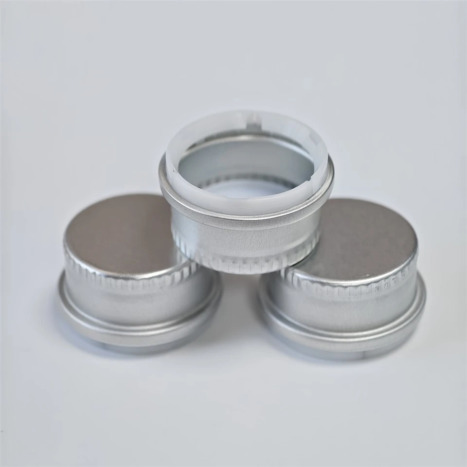 Factory Glass For Water Bottle Screw Aluminum Cap With Plastic Tamper Evident Ring 28mm best